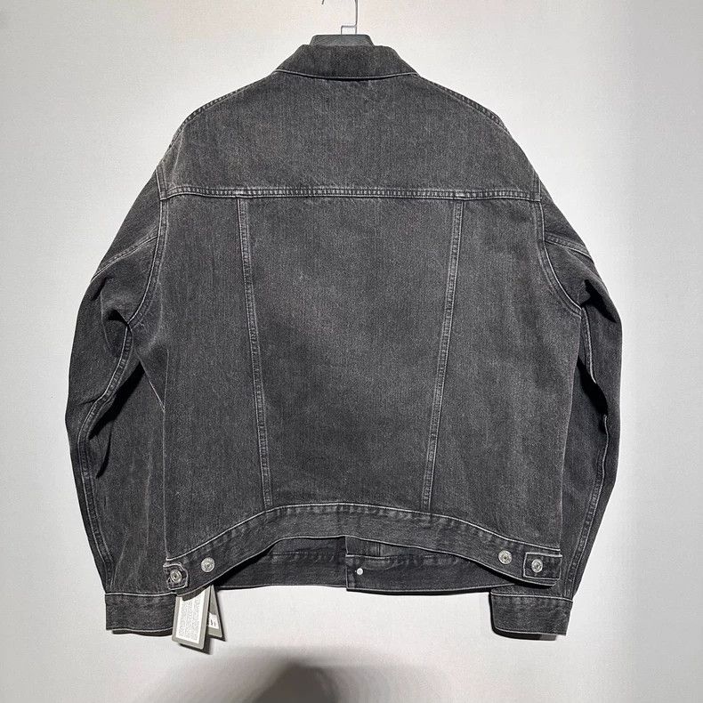 Balenciaga Balenciaga Black Chest Embroidered Logo Denim Jacket Size US S / EU 44-46 / 1 - 2 Thumbnail