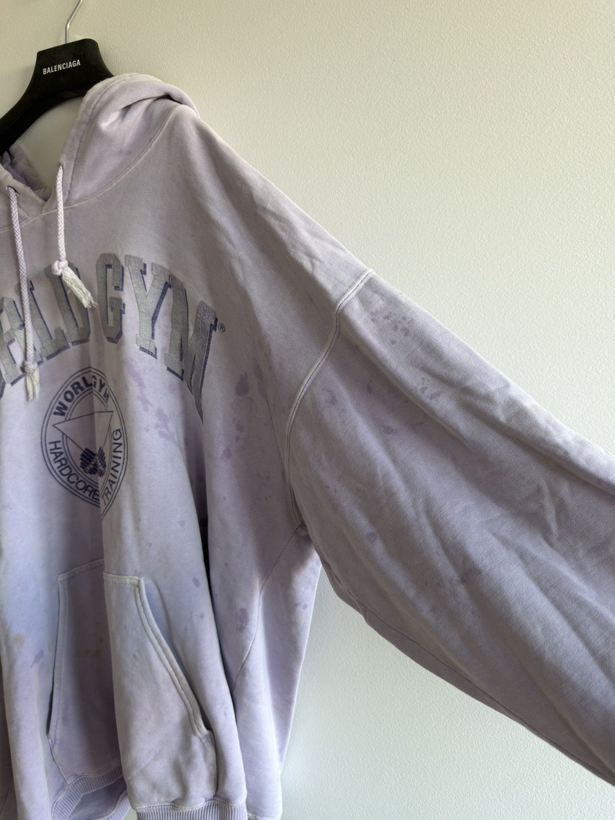 Vintage *RARE* VINTAGE WORLD GYM GORILLA ARNOLD FADED BOXY HOODIE Size US XL / EU 56 / 4 - 11 Thumbnail