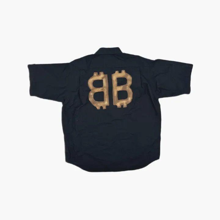 Balenciaga Balenciaga Black Loose Short Sleeve Shirt 0079-2507 Size US M / EU 48-50 / 2 - 3 Thumbnail