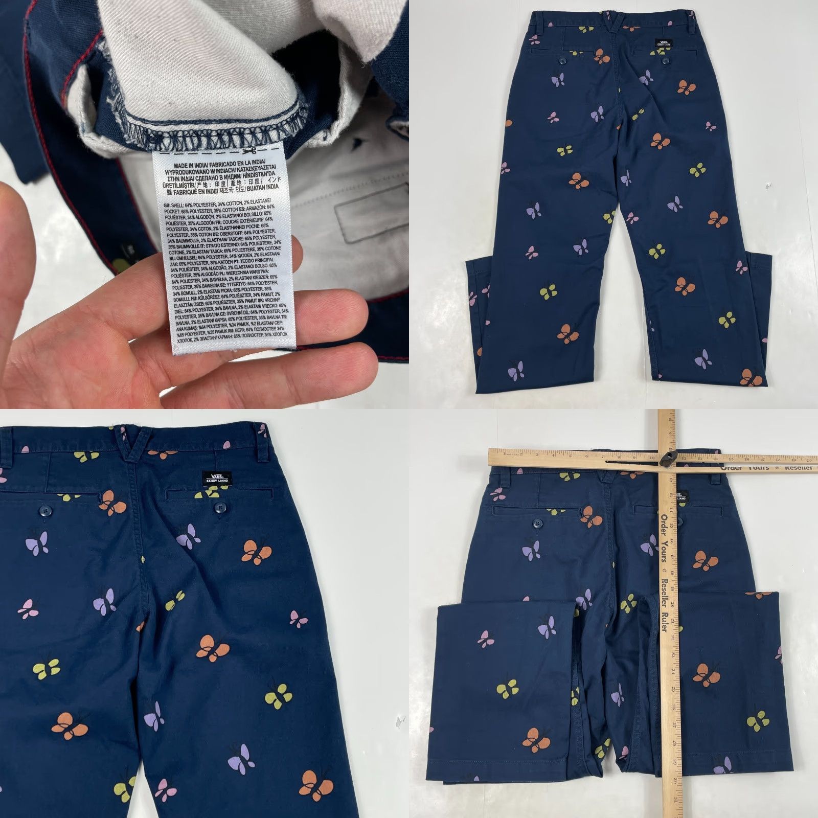 Vans VANS Pants Womens 28 x 30 Blue Sandy Liang Chino Straight Leg Boys? Size 28" / US 6 / IT 42 - 8 Thumbnail