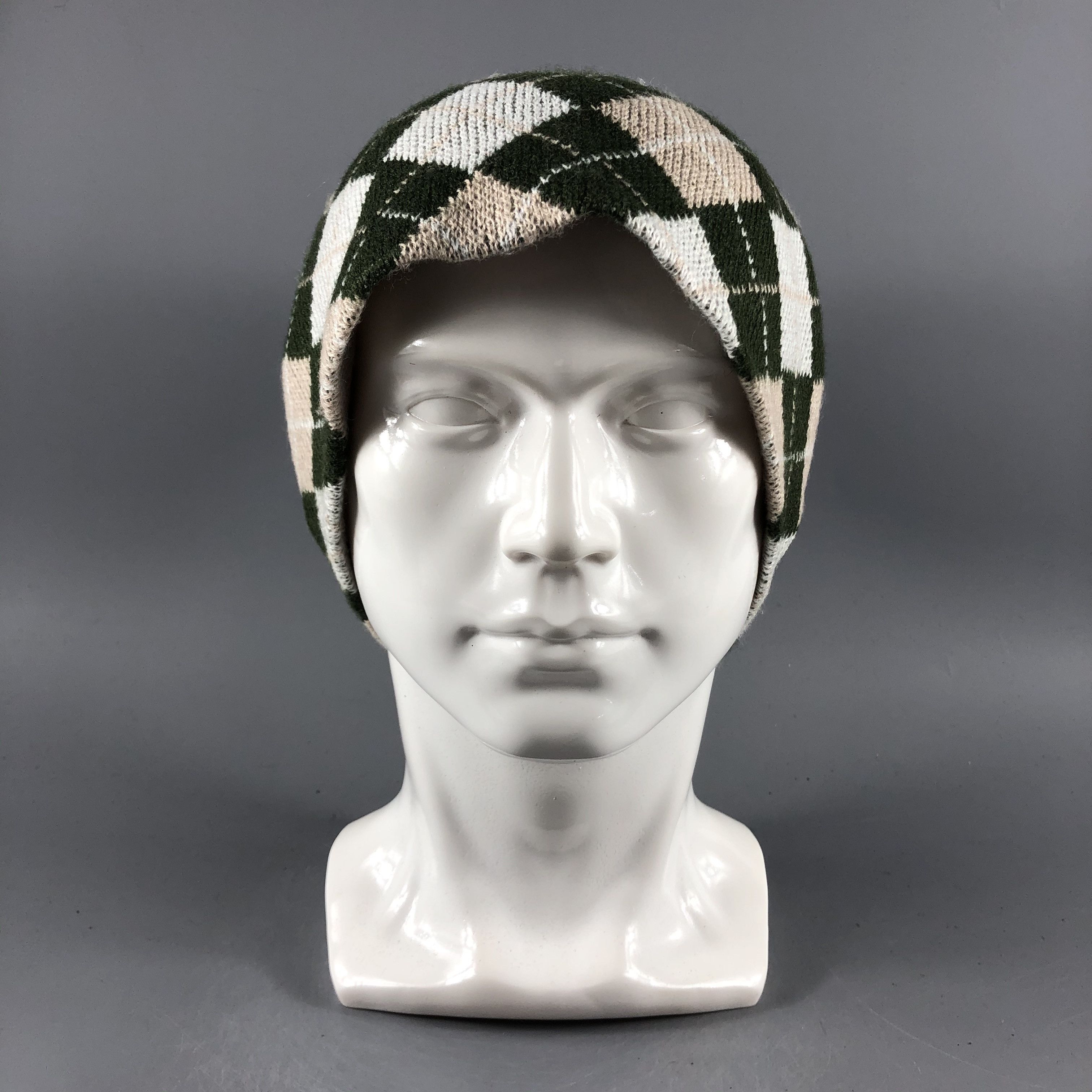 image of Vintage Unknown Checker Cuffless Beanie Snow Hat Snow Cap -D745, Men's