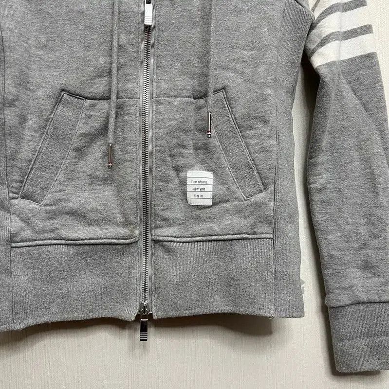 Thom Browne Thom Browne Gray Cotton Zip-Up Hoodie . Size S / US 4 / IT 40 - 4 Thumbnail