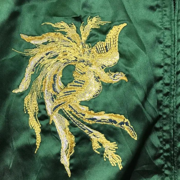 Japanese Brand Vtg SUKAJAN PHOENIX Immortal Bird JAPAN Souvenir Jacket Size L / US 10 / IT 46 - 6 Thumbnail