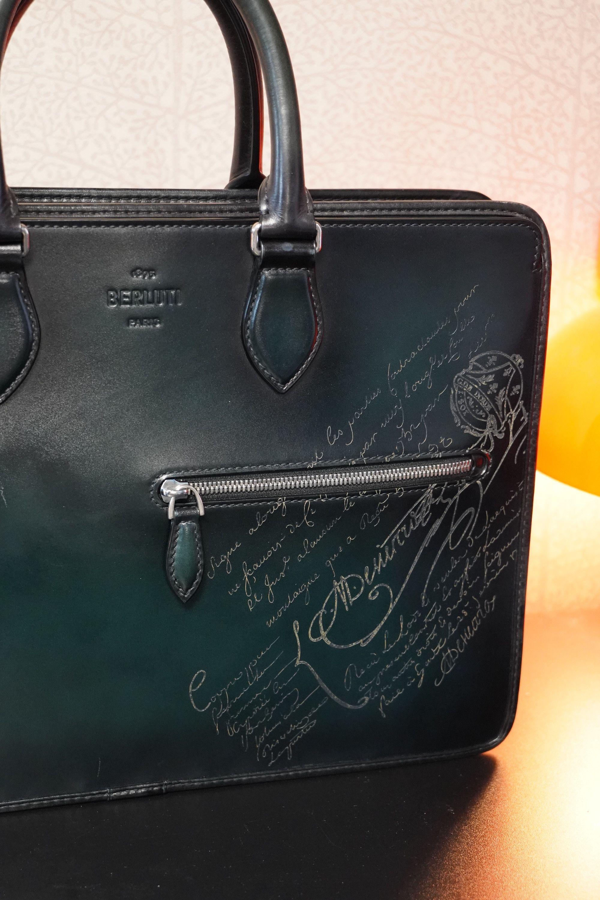 Berluti Berluti Un Jour Neo Scritto Venezia Leather Briefcase Size ONE SIZE - 4 Thumbnail