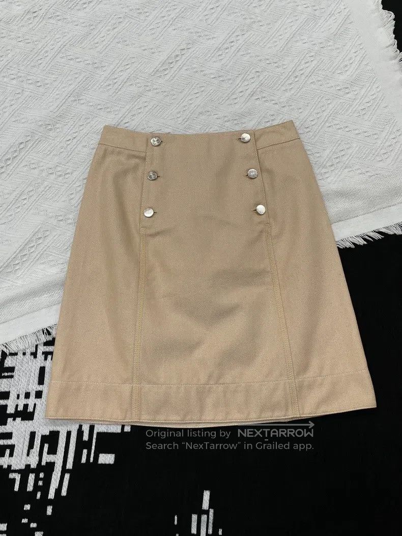 Hermes Hermes Double-breasted half skirt Size 24" / US 00 / IT 34 - 1 Thumbnail