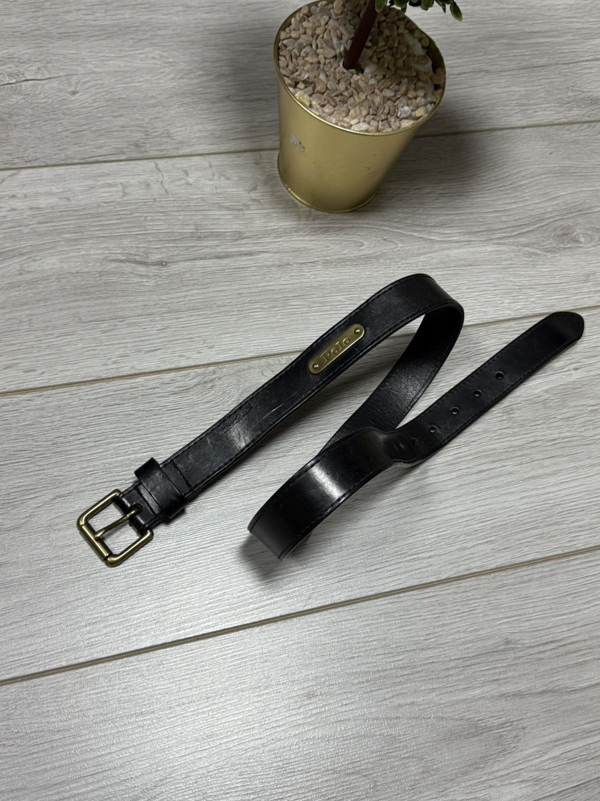 Polo Ralph Lauren POLO Ralph Lauren vintage leather belt 34 size Size ONE SIZE - 1 Thumbnail
