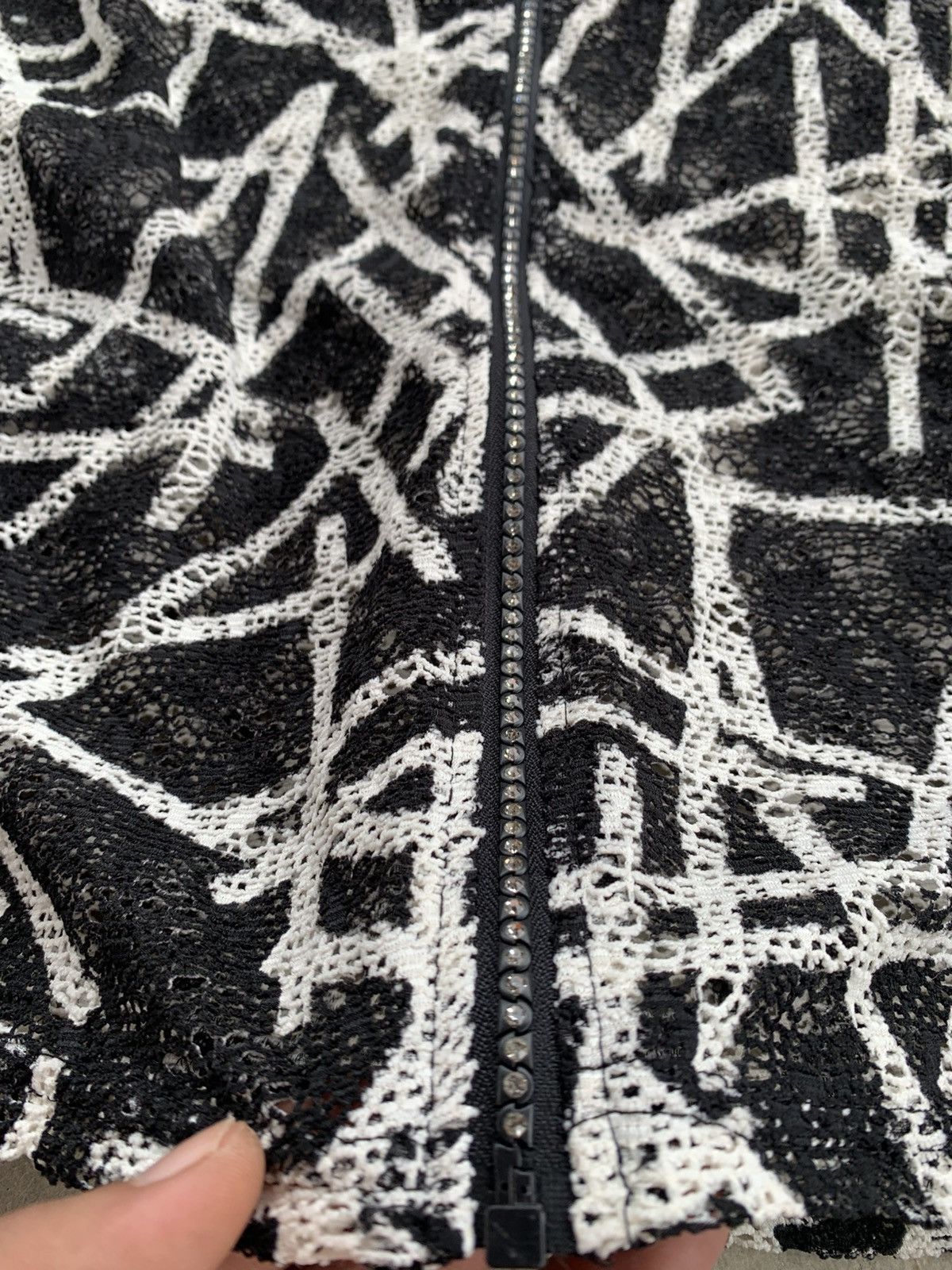 Japanese Brand Qianrisnei Crazy Open Grunge Zip Hoodie Stylish Size M / US 6-8 / IT 42-44 - 4 Thumbnail