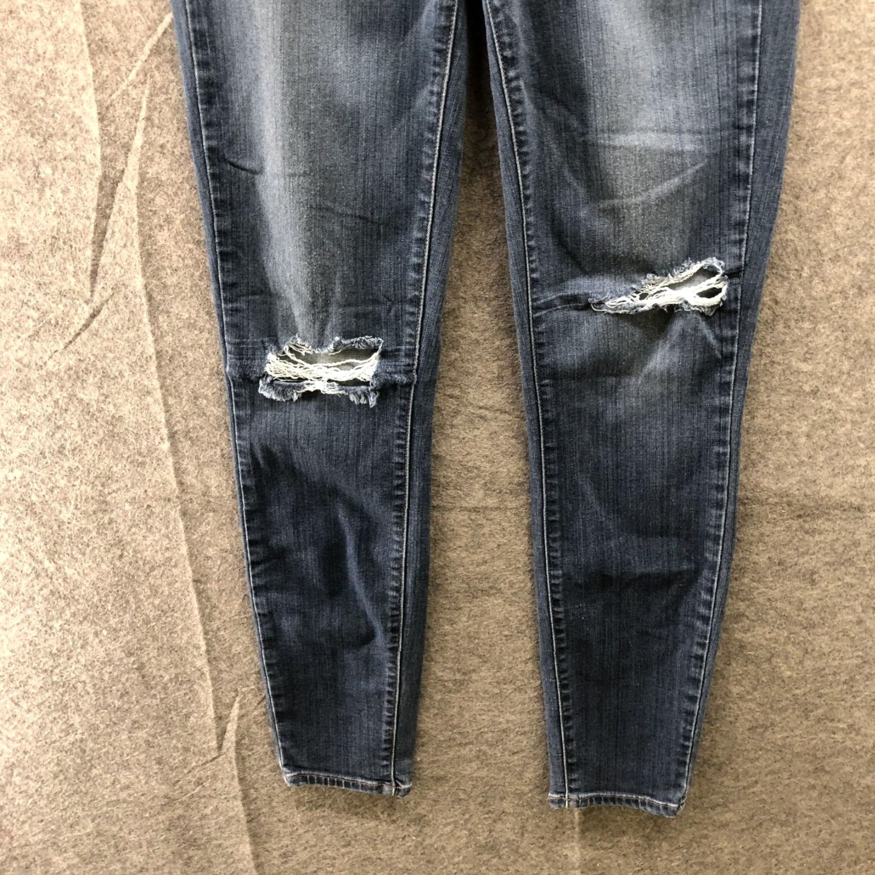 Paige Paige Jeans Womens 26 Ankle Skinny Distressed Blue Stretch Verdugo Denim Cotton Blend 5-Pocket Size 26" / US 2 / IT 38 - 4 Thumbnail