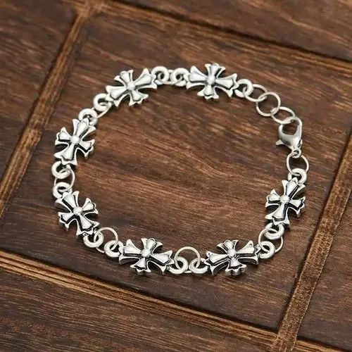 VIBE Cross Bracelet for Men Women,Punk Hip Hop Unisex Style Size ONE SIZE - 2 Thumbnail