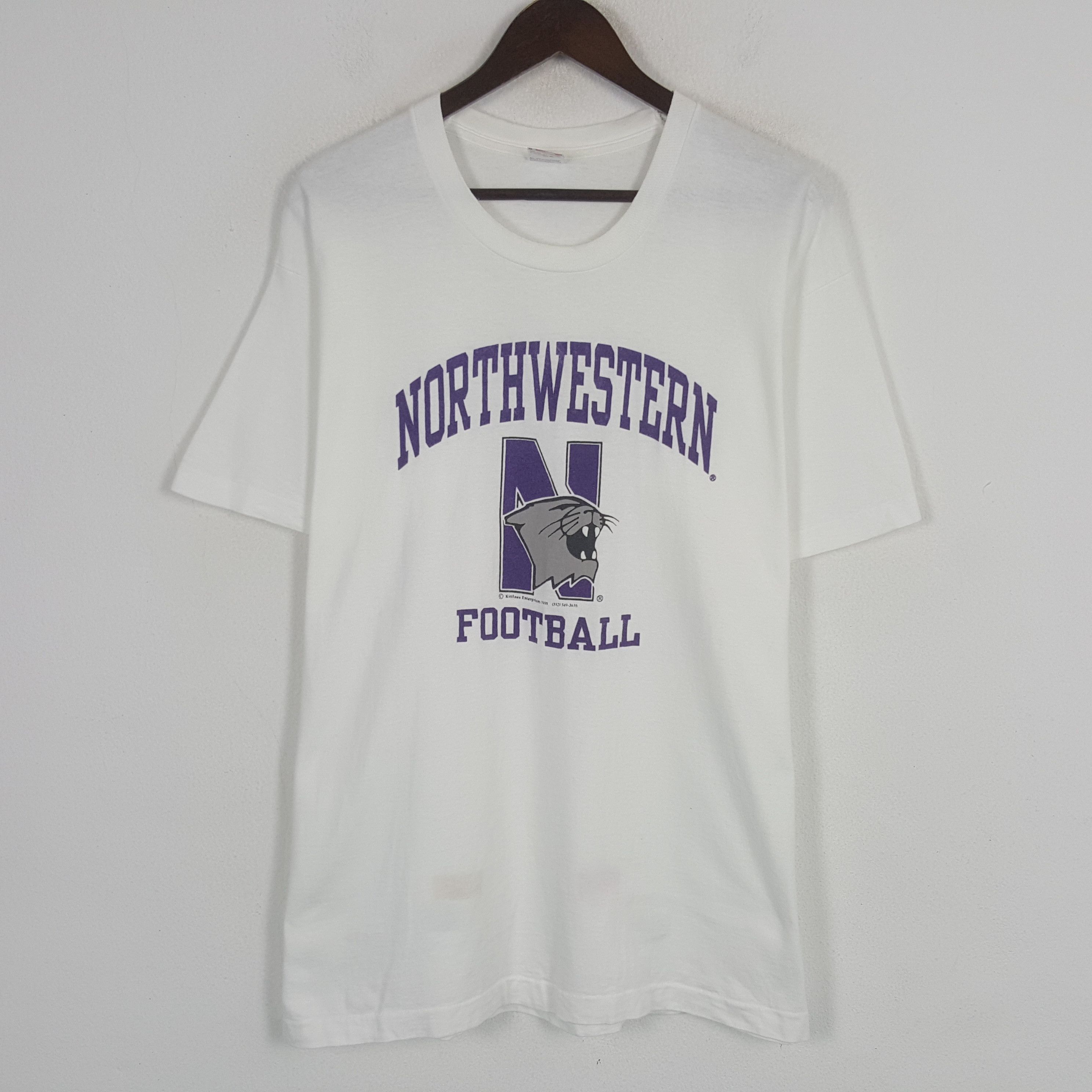 Fruit Of The Loom × Vintage Vintage Northwestern Football Tshirt Size US L / EU 52-54 / 3 - 1 Thumbnail