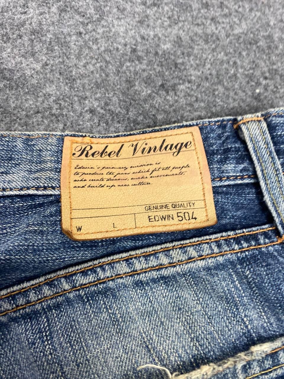 Edwin vintage edwin rebel distressed denim top button missing Size US 33 - 8 Thumbnail