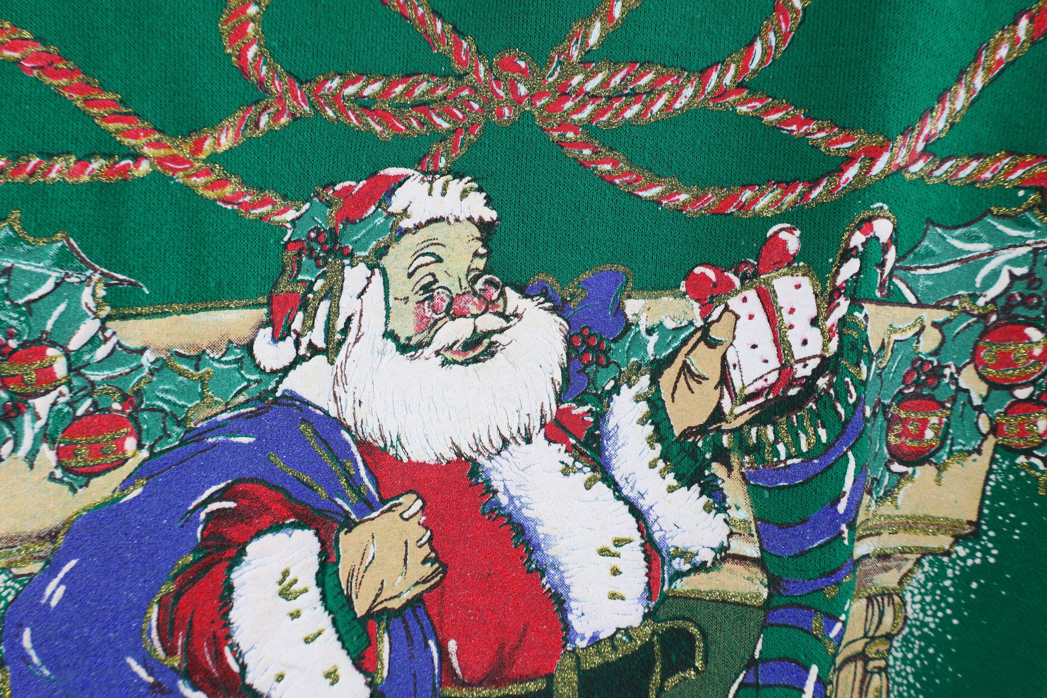 Vintage Vintage 90s Streetwear Claus All Over Print Sweatshirt USA Size L / US 10 / IT 46 - 7 Thumbnail