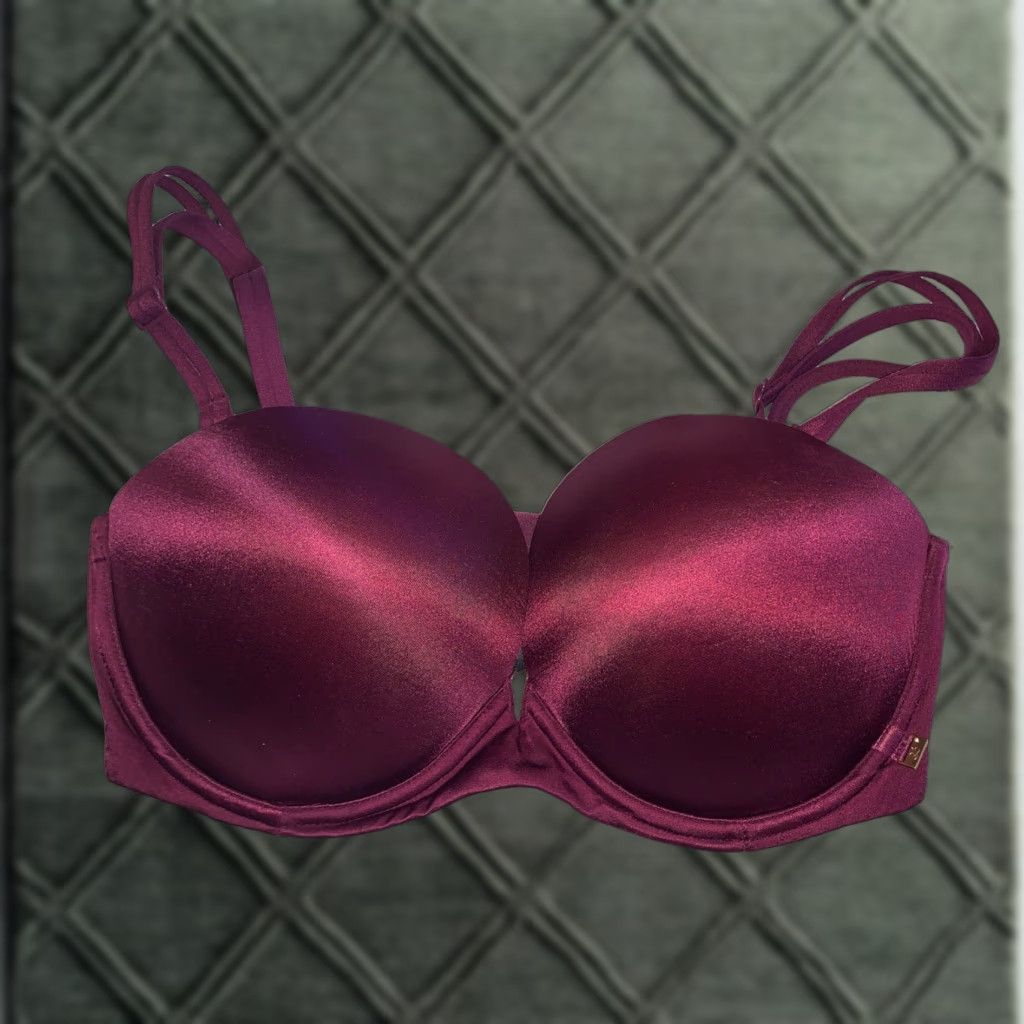 Victoria's Secret Victoria's Secret Very Sexy Bra 32DD Purple Demi Underwire Padded Multiway Convertible Back Closure Womens Size ONE SIZE - 1 Thumbnail