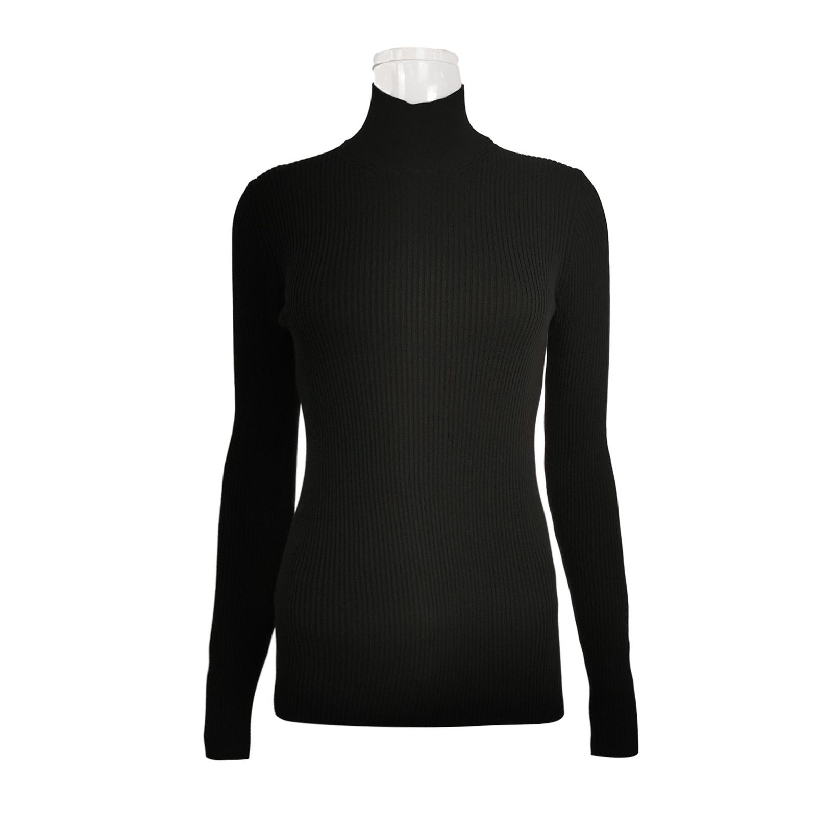 Prada Prada Black Cotton Turtleneck Long Sleeve Sweater 0089 Size S / US 4 / IT 40 - 1 Thumbnail