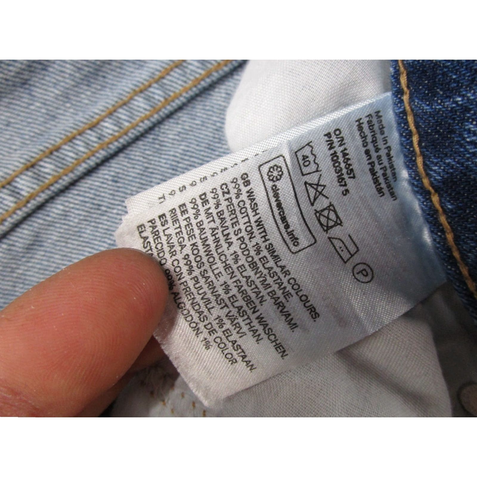 H&M H&M Womens Jeans Button Fly High Rise Blue Denim Size 10 Straight 5-Pocket Design Modern Casual Mens Girls not applicable Size 32" / US 10 / IT 46 - 6 Thumbnail