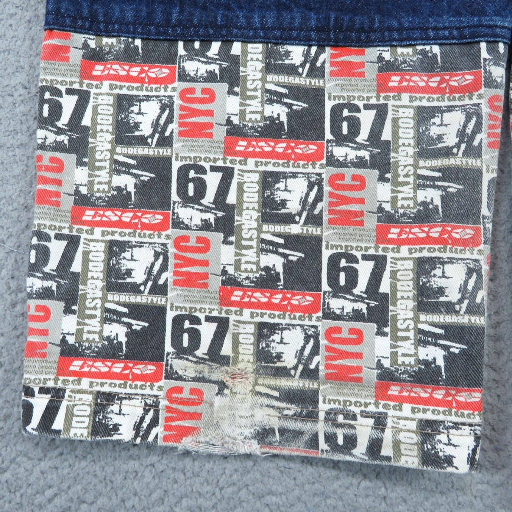 Bodega VTG Willie Esco Jeans Mens 38x34 Baggy Y2K Skater Grunge NYC Bodega Pipes 90s Jeans Mens Baggy 38x34 Blue Denim 5-Pocket Vintage 90s USA Hip Hop style Size US 38 / EU 54 - 3 Thumbnail