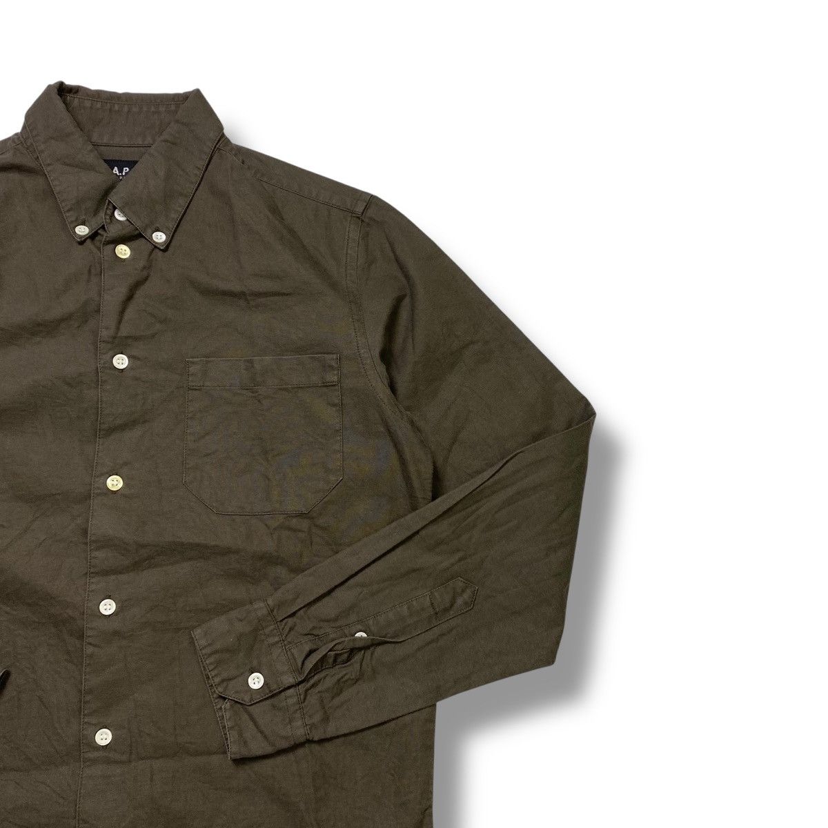 A.P.C. Apc long sleeve button ups shirt brown Size US S / EU 44-46 / 1 - 2 Thumbnail