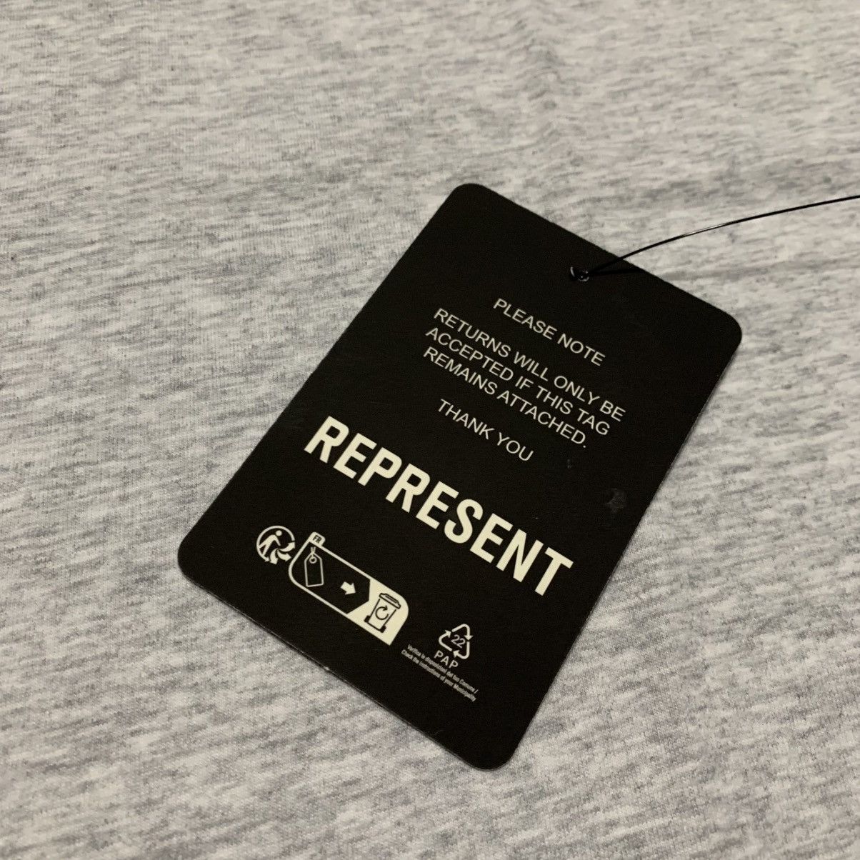 Represent Clo. Represent Small Initial Marl Ice Grey Tee Regular Fit Size US S / EU 44-46 / 1 - 6 Thumbnail