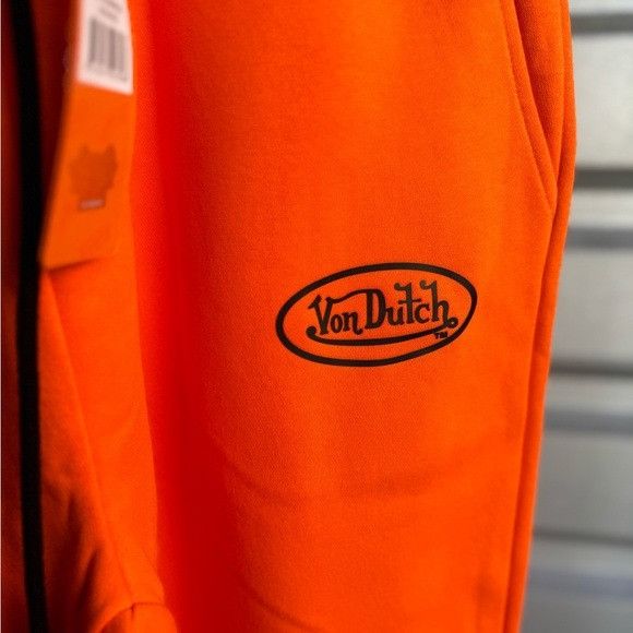 Designer × Von Dutch NWT VON DUTCH ORANGE SWEATPANTS SZ MEDIUM M Size US 30 / EU 46 - 2 Thumbnail
