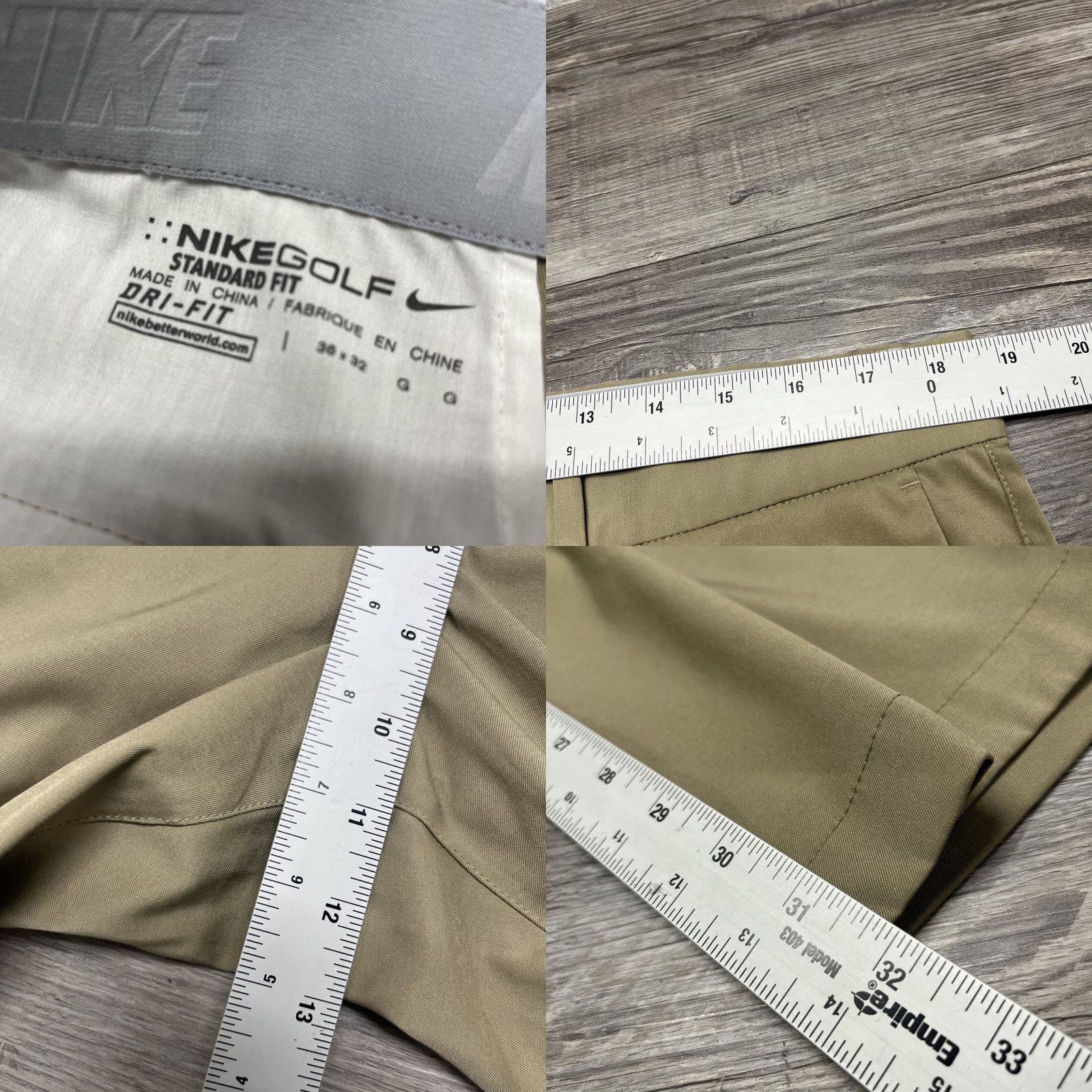 Nike Nike Golf Pants Mens 36 x 32 Pleated Chino Performance Stretch Slacks Black Brown Blue Navy Size US 36 / EU 52 - 8 Thumbnail