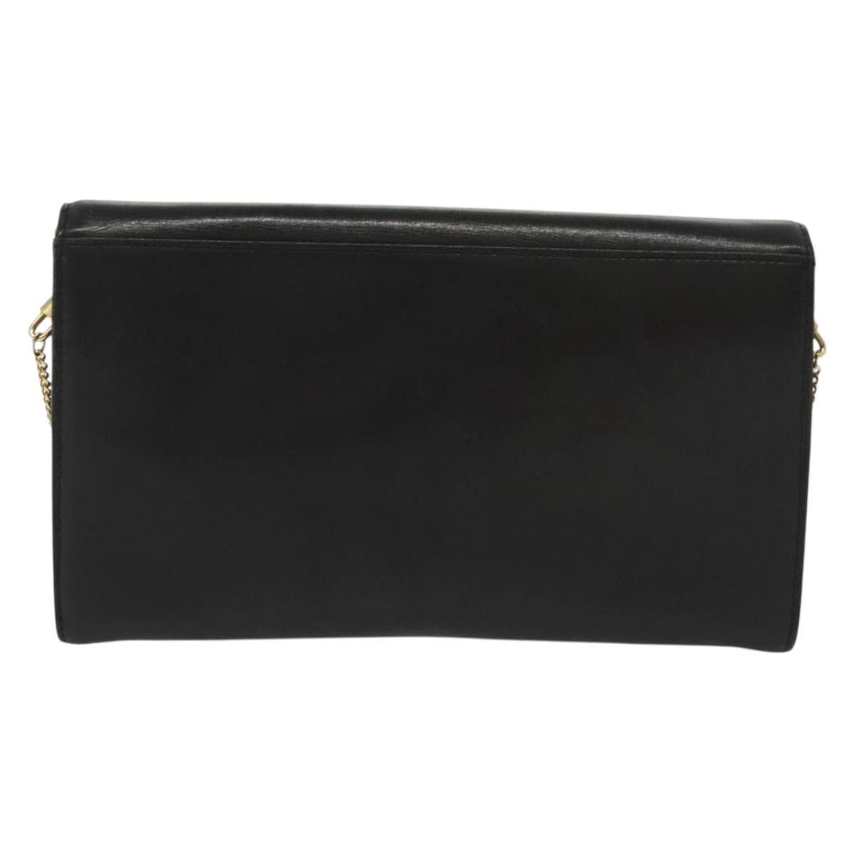 Dior DIOR Chain Shoulder Bag Leather Black Gold Size ONE SIZE - 3 Thumbnail