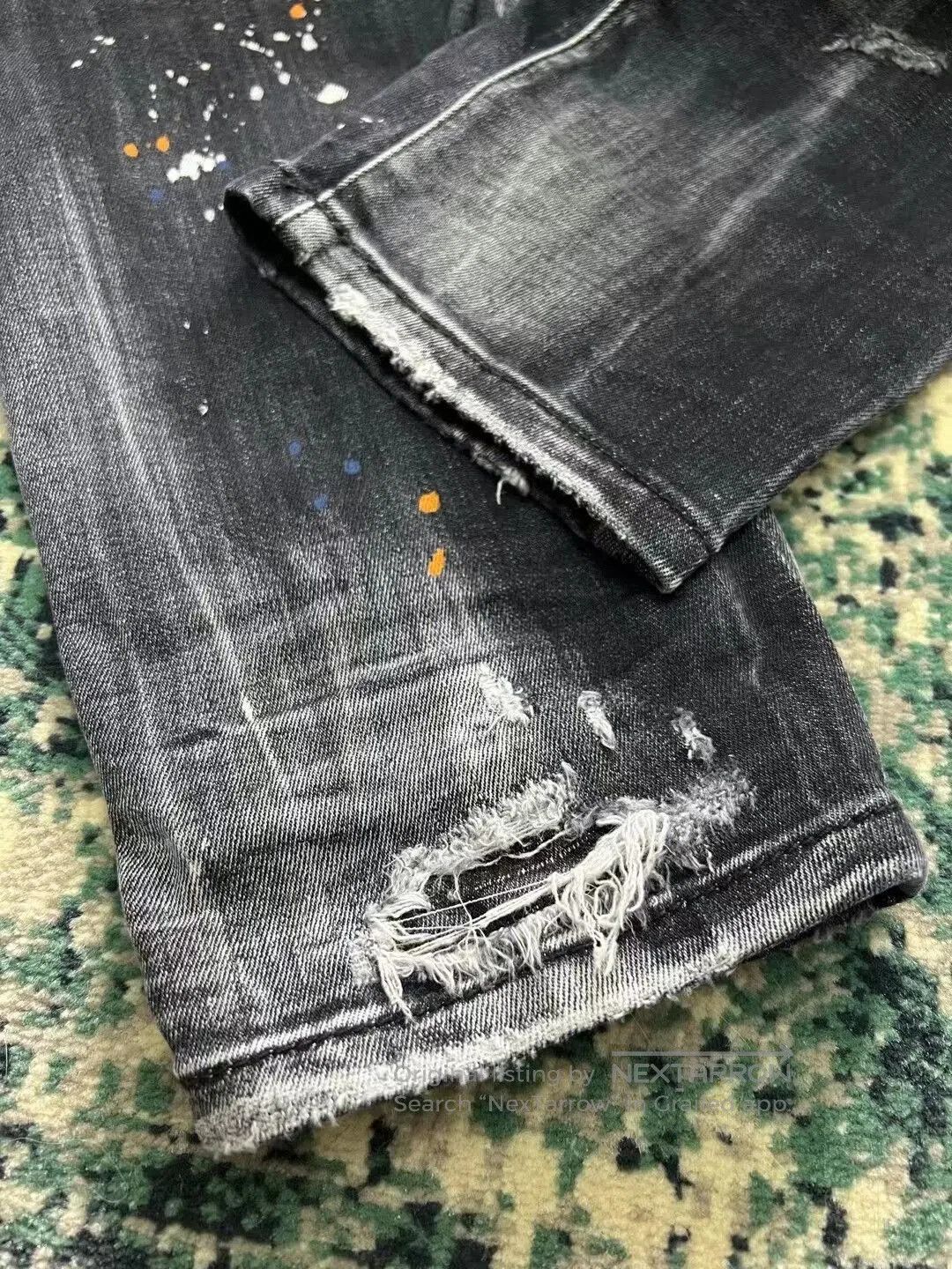 Dsquared2 dsquared2 black gray patchwork skinny jeans. Size US 34 / EU 50 - 6 Thumbnail