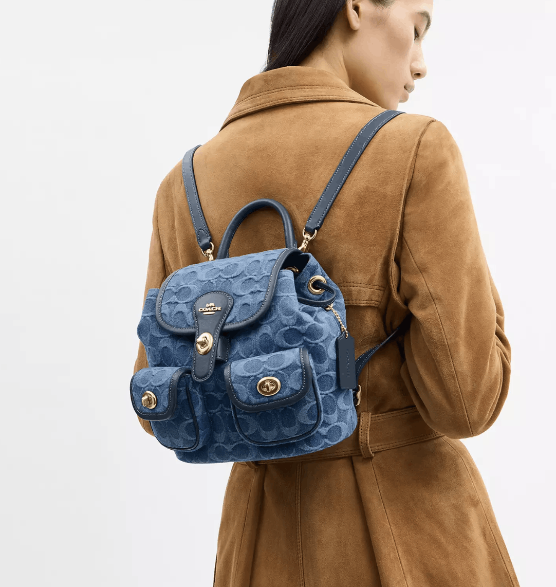 Coach Hadley Backpack In Signature Denim denim CDB95 Size ONE SIZE - 8 Thumbnail