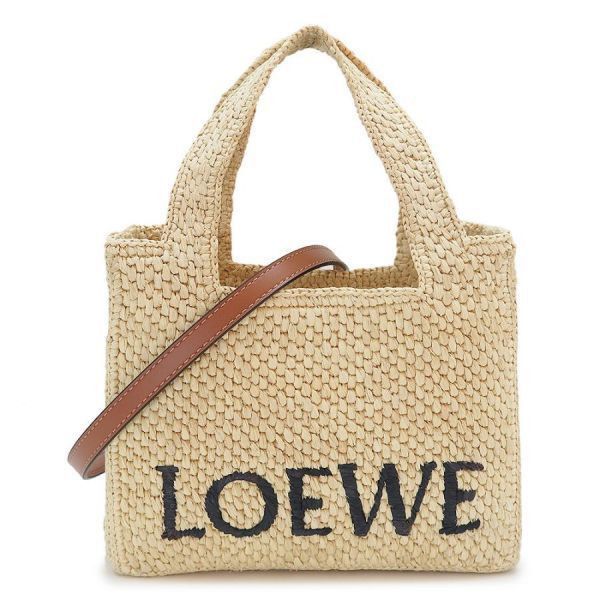 Mini Font Tote In Raffia in Orange, Women's
