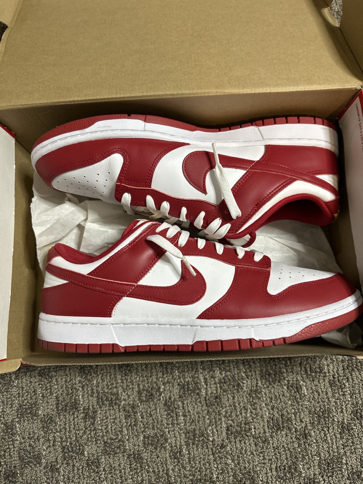 Nike Nike Dunk Low Retro ‘Gym Red’ Size US 12.5 / EU 45-46 - 2 Thumbnail
