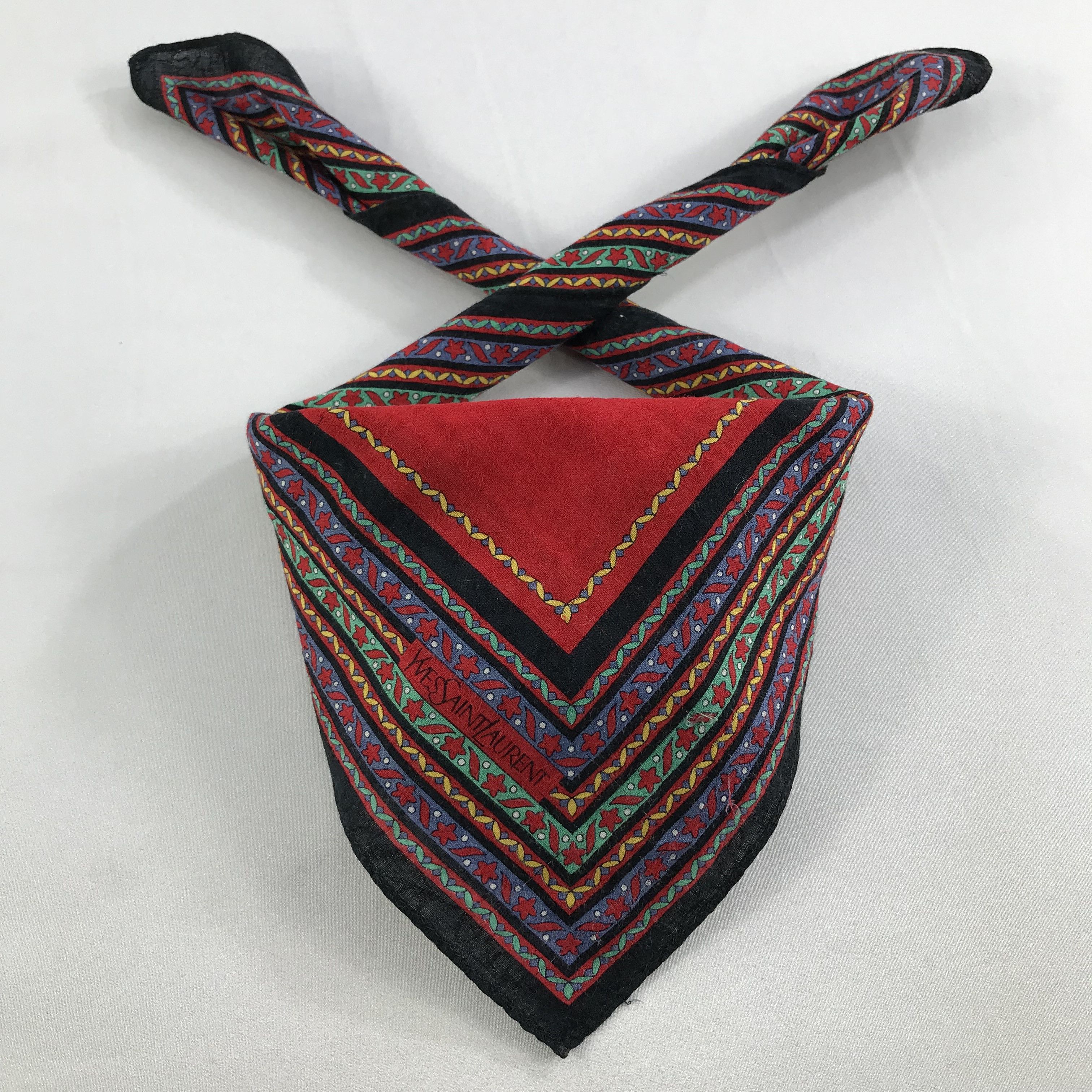Vintage × Yves Saint Laurent Yves Saint Laurent Bandana / Handkerchief/Neckerchief -S2574 Size ONE SIZE - 3 Thumbnail