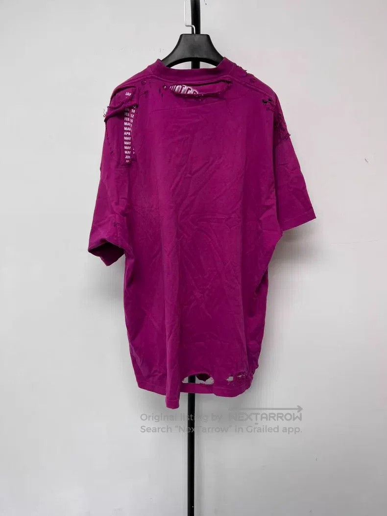 Balenciaga Balenciaga Logo holey sports faded distressed round neck s Size US M / EU 48-50 / 2 - 1 Thumbnail