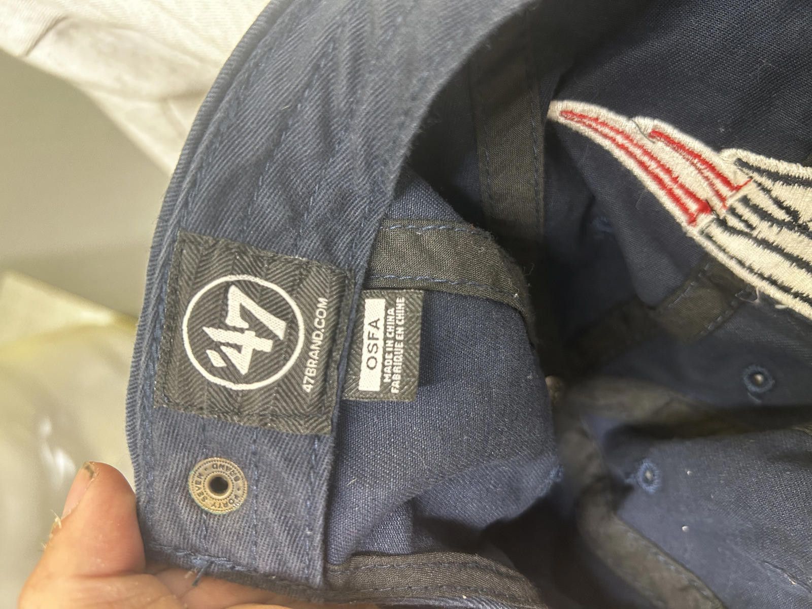 47 47 Brand New England Patriots Navy Cap Size ONE SIZE - 7 Thumbnail