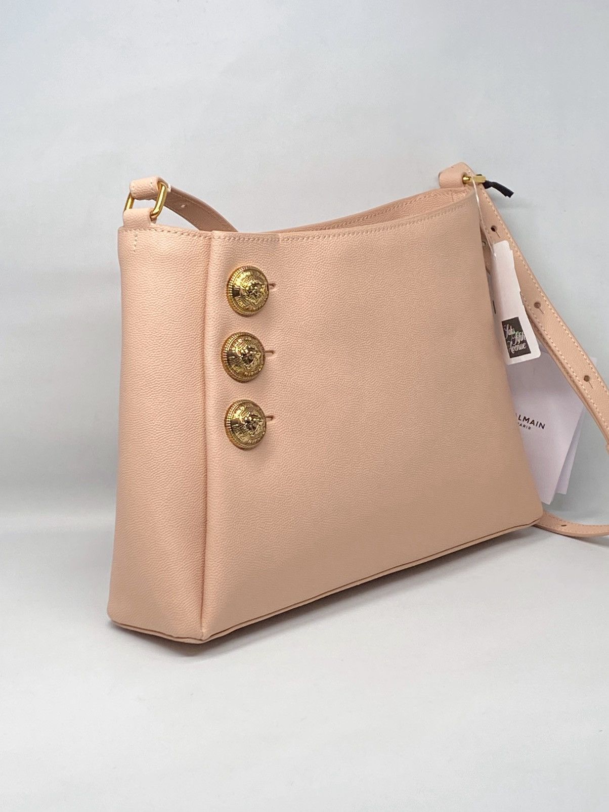 Balmain Balmain Embleme Shoulder Bag in Grained Calfskin Size ONE SIZE - 7 Thumbnail