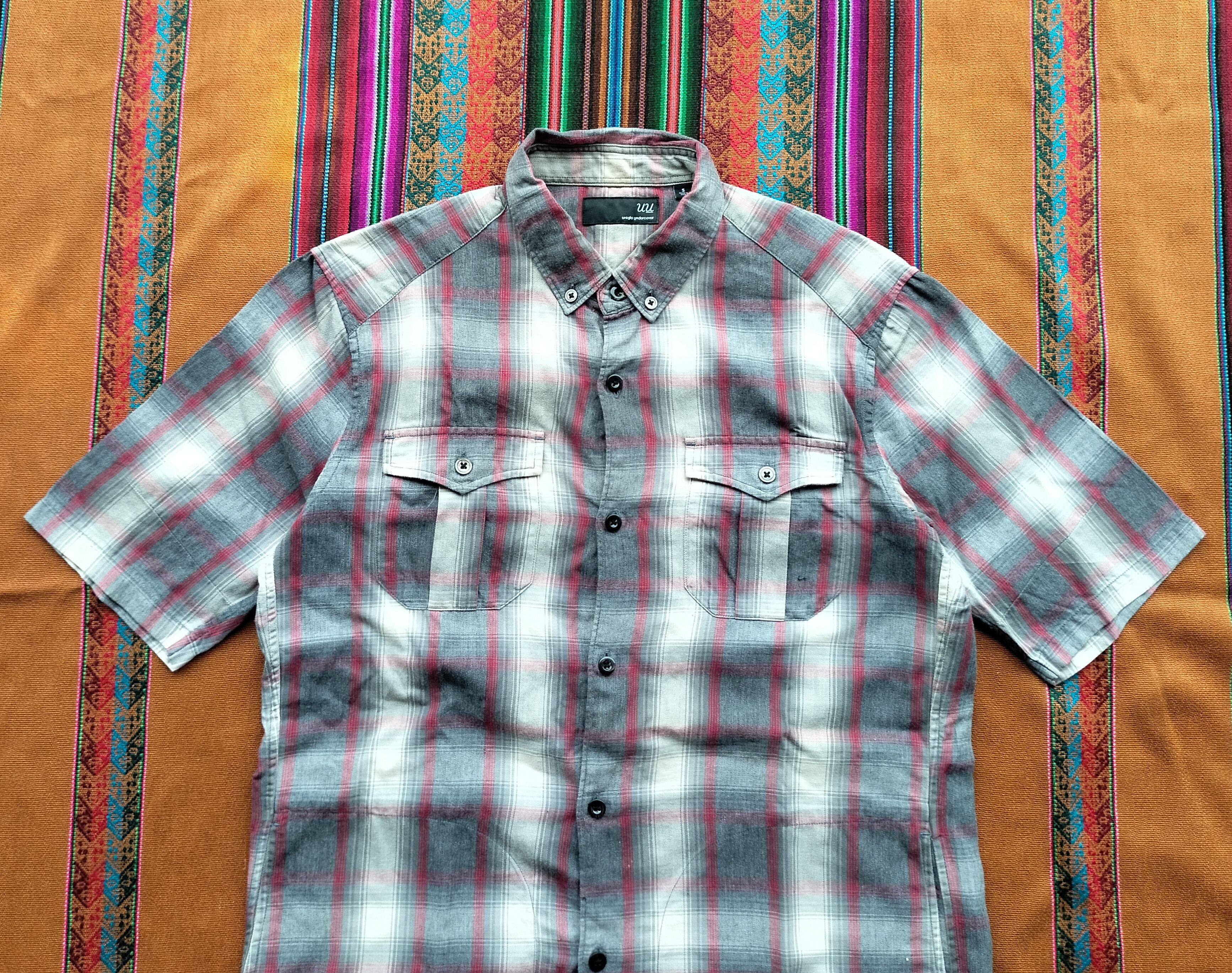 Japanese Brand Undercover for uniqlo 4 pocket plaid ss shirt Size US S / EU 44-46 / 1 - 2 Thumbnail