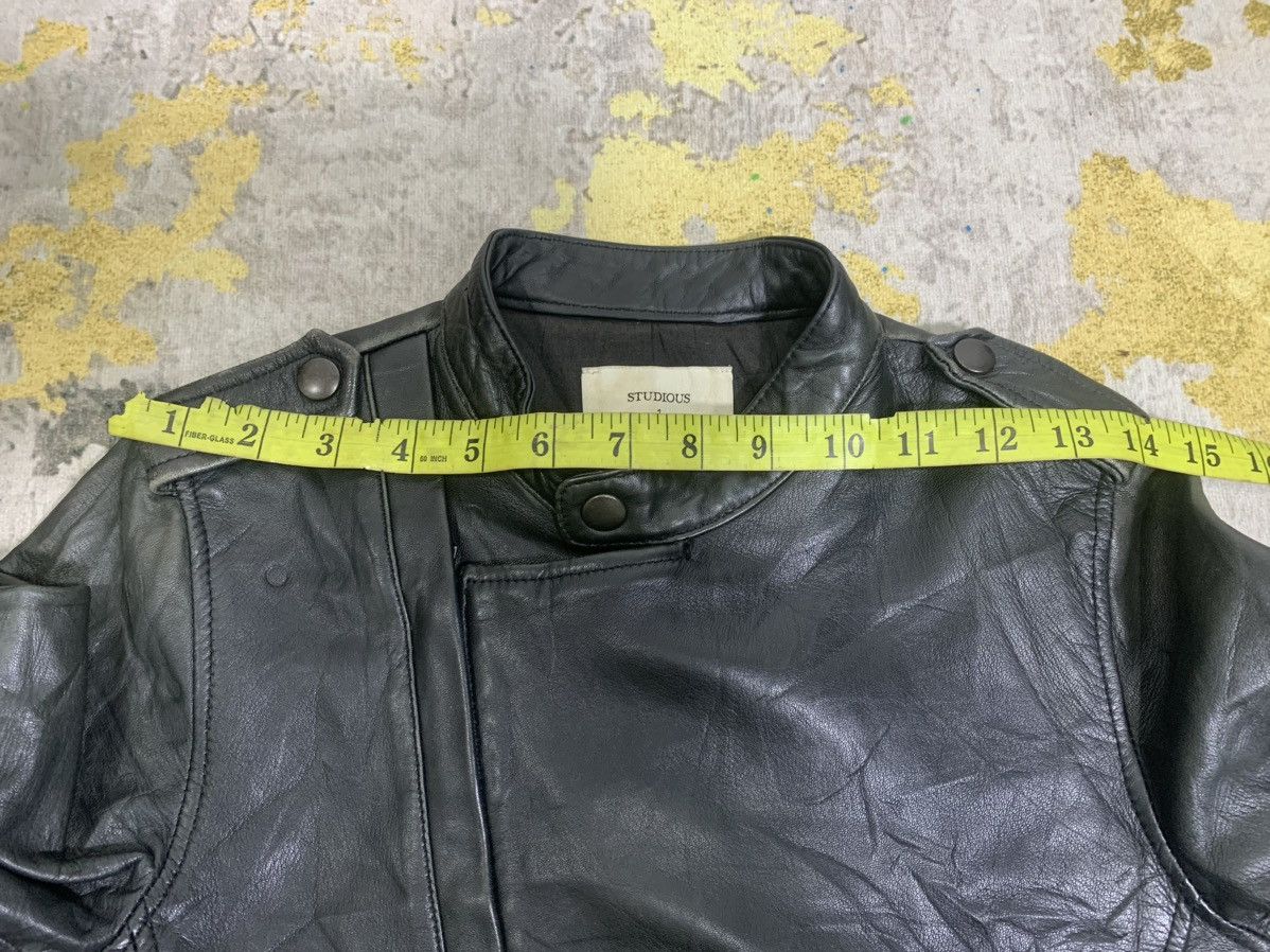 Japanese Brand Studious leather biker jacket(Sheep skin) Size S / US 4 / IT 40 - 15 Thumbnail