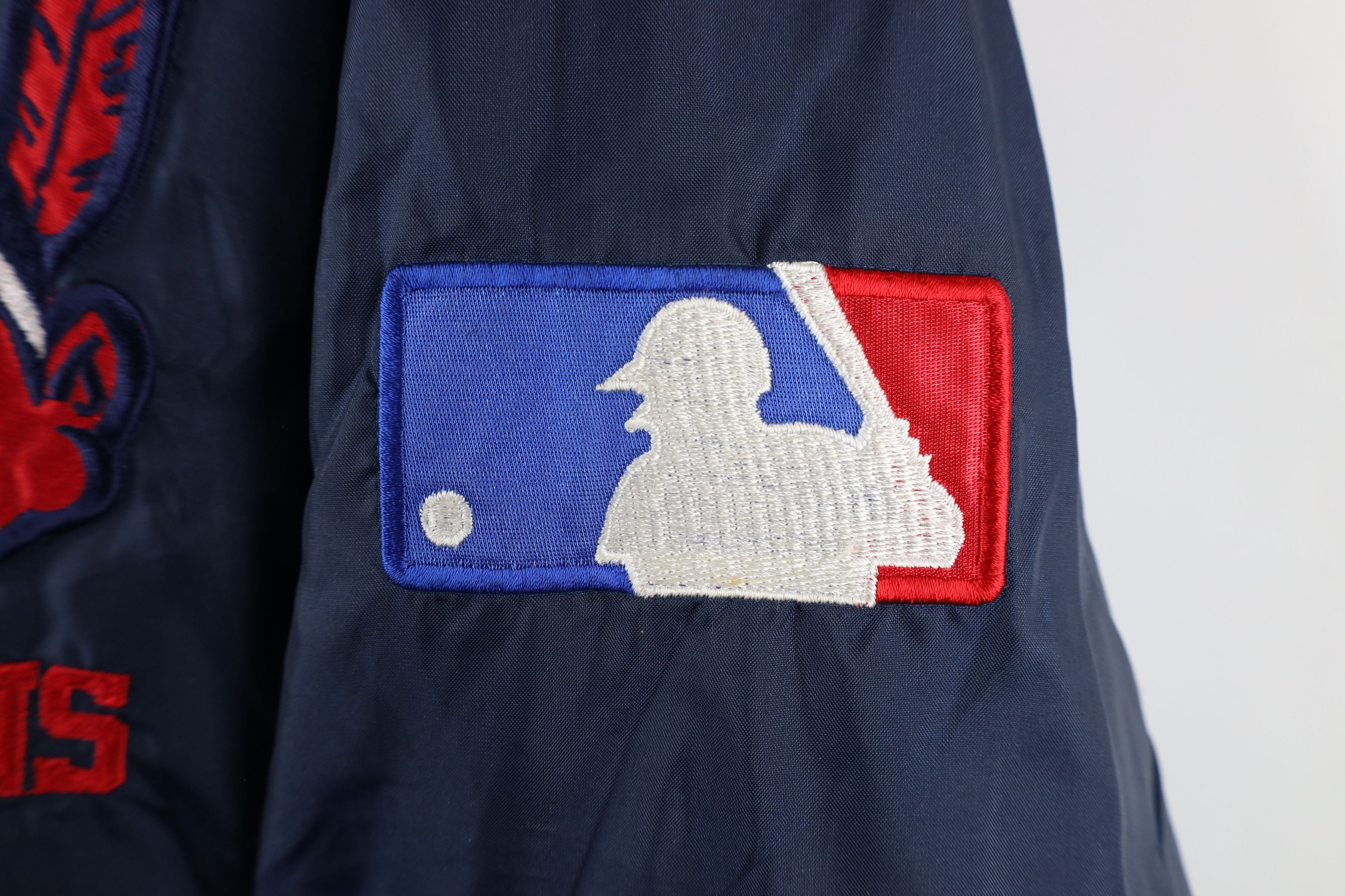 Vintage Vintage 90s Chief Wahoo Cleveland Indians Baseball Jacket Size US L / EU 52-54 / 3 - 4 Thumbnail