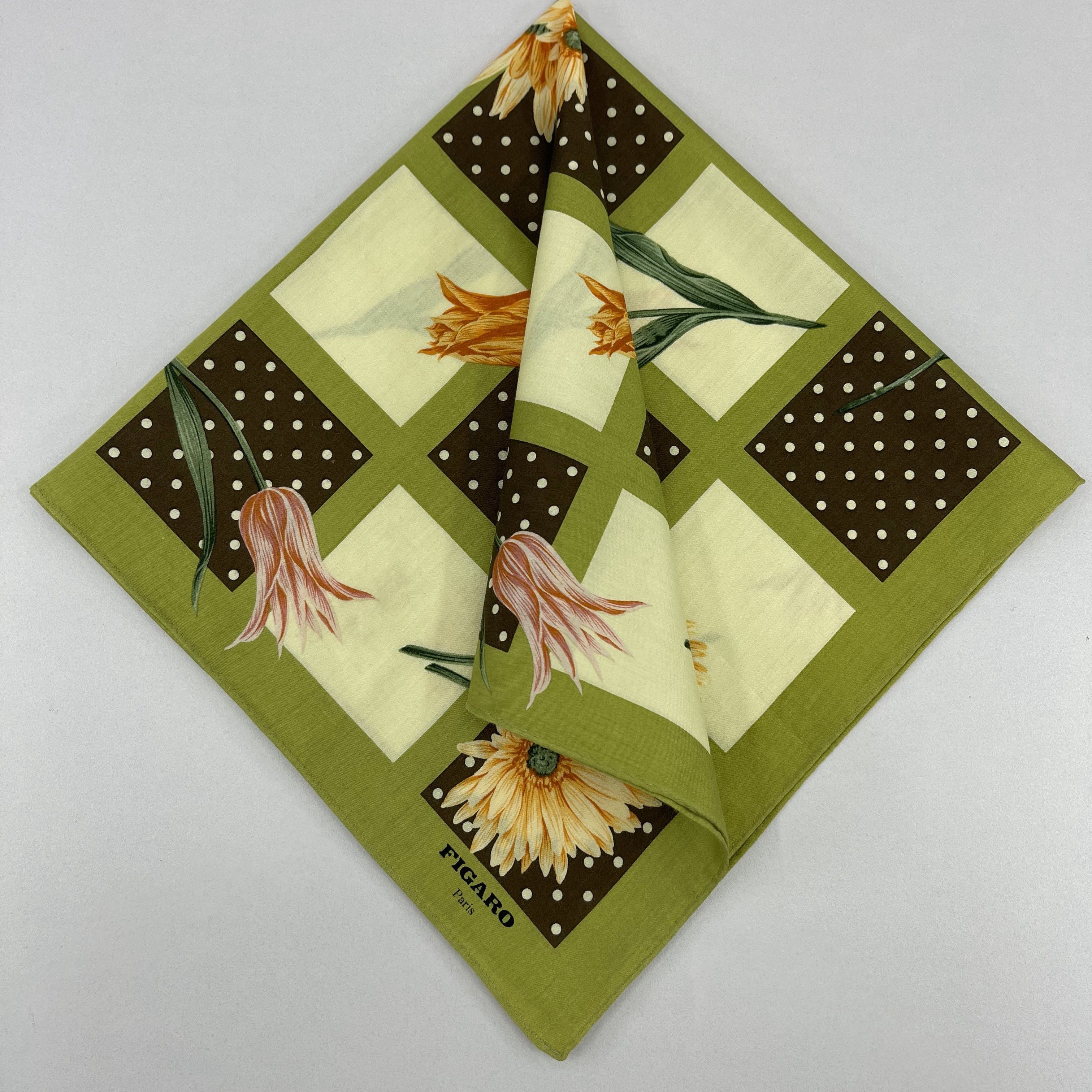 Vintage Figaro Paris Handkerchief / Neckerchief / Bandana - 4157 Size ONE SIZE - 1 Thumbnail