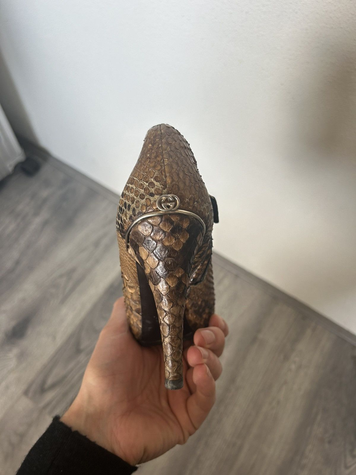 Gucci Gucci Tom Ford Era Python Leather Ankle Boots - Size 37 Size US 7 / IT 37 - 11 Thumbnail