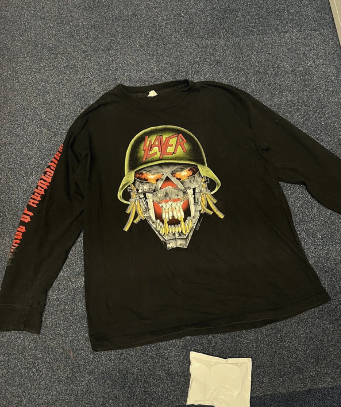 Slayer Slayer Clash of the Titans Tour 1991 long sleeve Size US XL / EU 56 / 4 - 1 Thumbnail