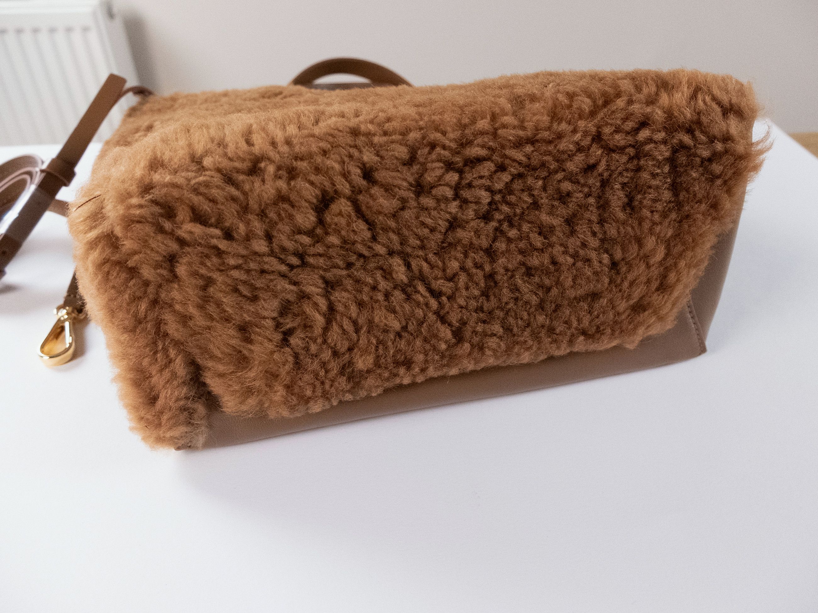 Marni MARNI Museo Small brown Shearling soft shoulder bag Size ONE SIZE - 8 Thumbnail