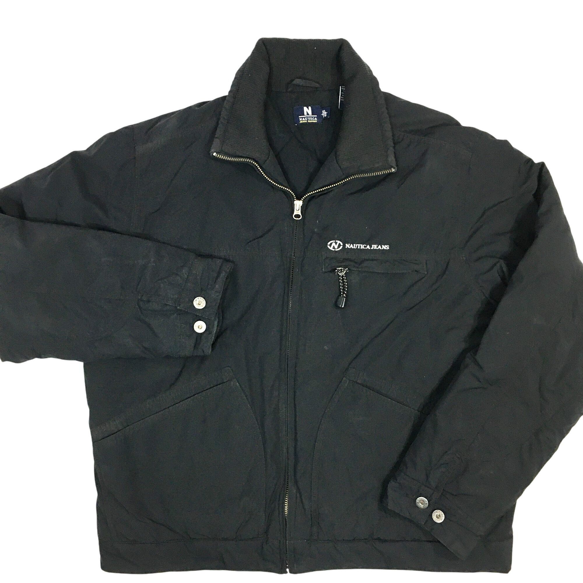 Nautica Vtg NAUTICA Jeans Black Nylon Puffer TRUCKER Jacket Size US XL / EU 56 / 4 - 1 Thumbnail