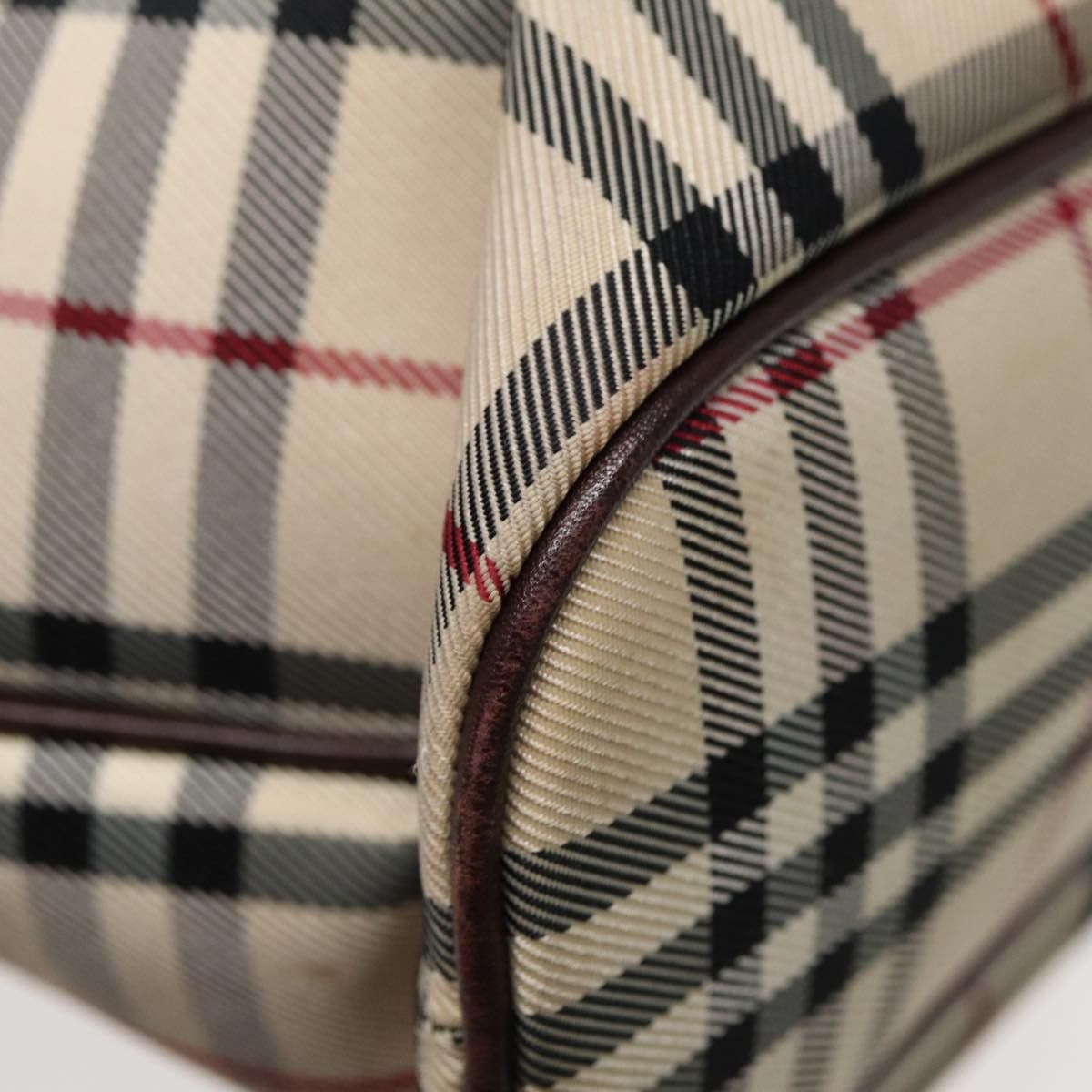 Burberry Burberry Nova Check Hand Bag Canvas Beige Silver Size ONE SIZE - 16 Thumbnail