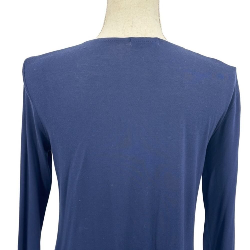 Other Blue Drape Open Front Long Sleeve Cardigan Sweater Size Medi Size M / US 6-8 / IT 42-44 - 4 Thumbnail