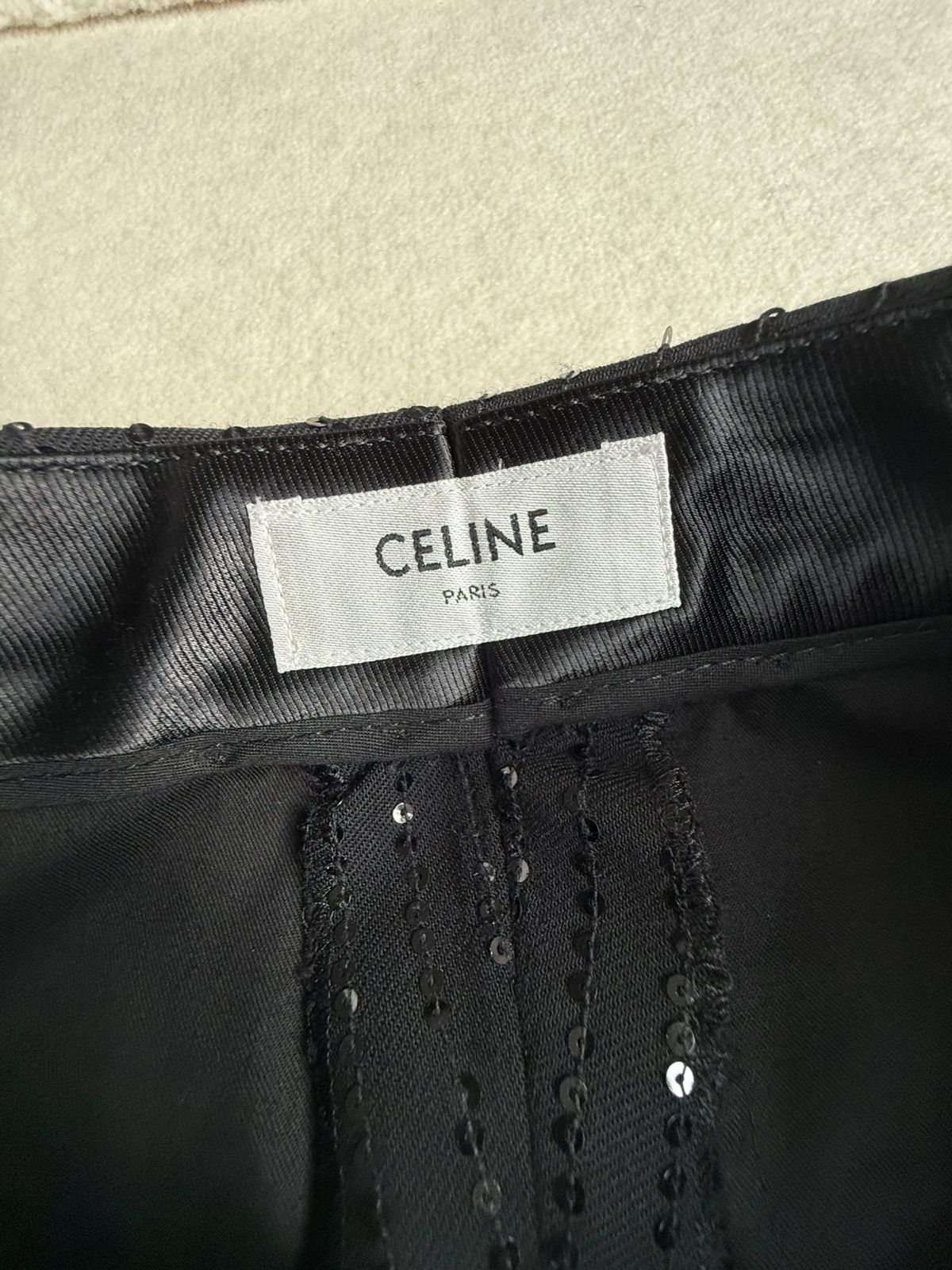 Celine SS23 Celine sequin Hedi Slimane tuxedo pants trousers 48 Size 38L - 22 Thumbnail
