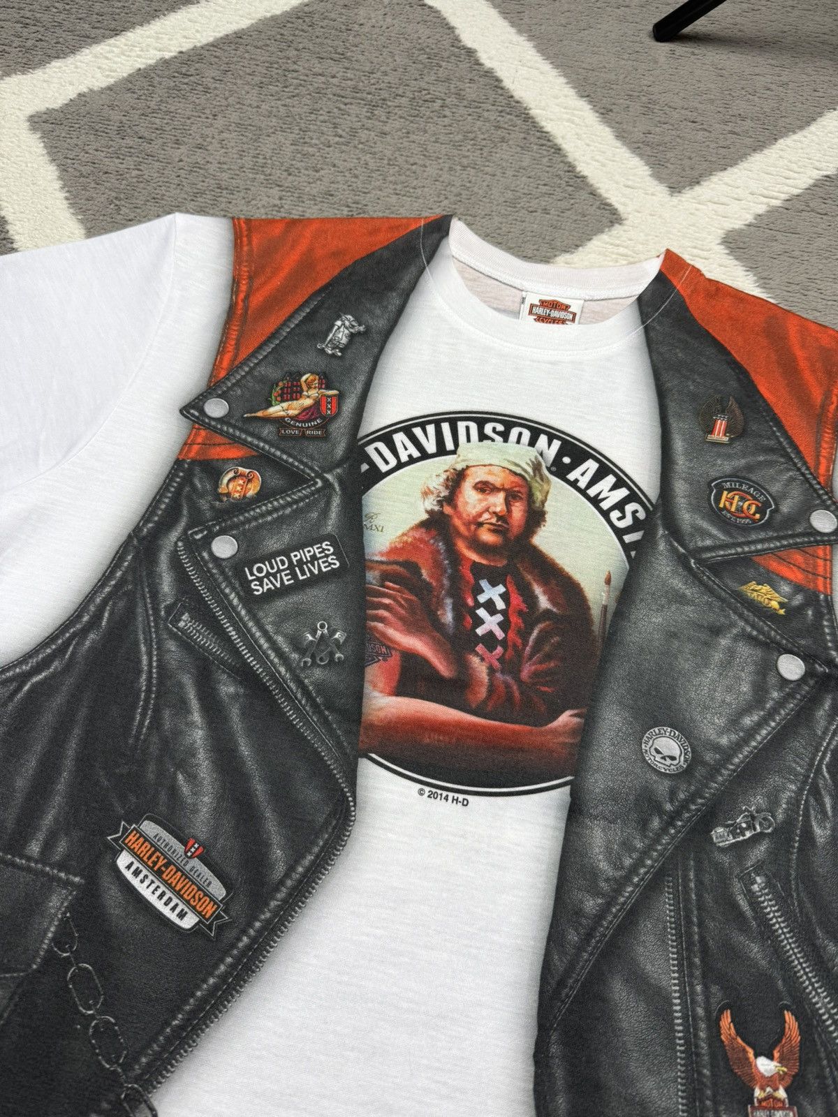 Harley Davidson Harley-Davidson Motorcycles Amsterdam Graphic T-shirt Tee M Size US M / EU 48-50 / 2 - 6 Thumbnail