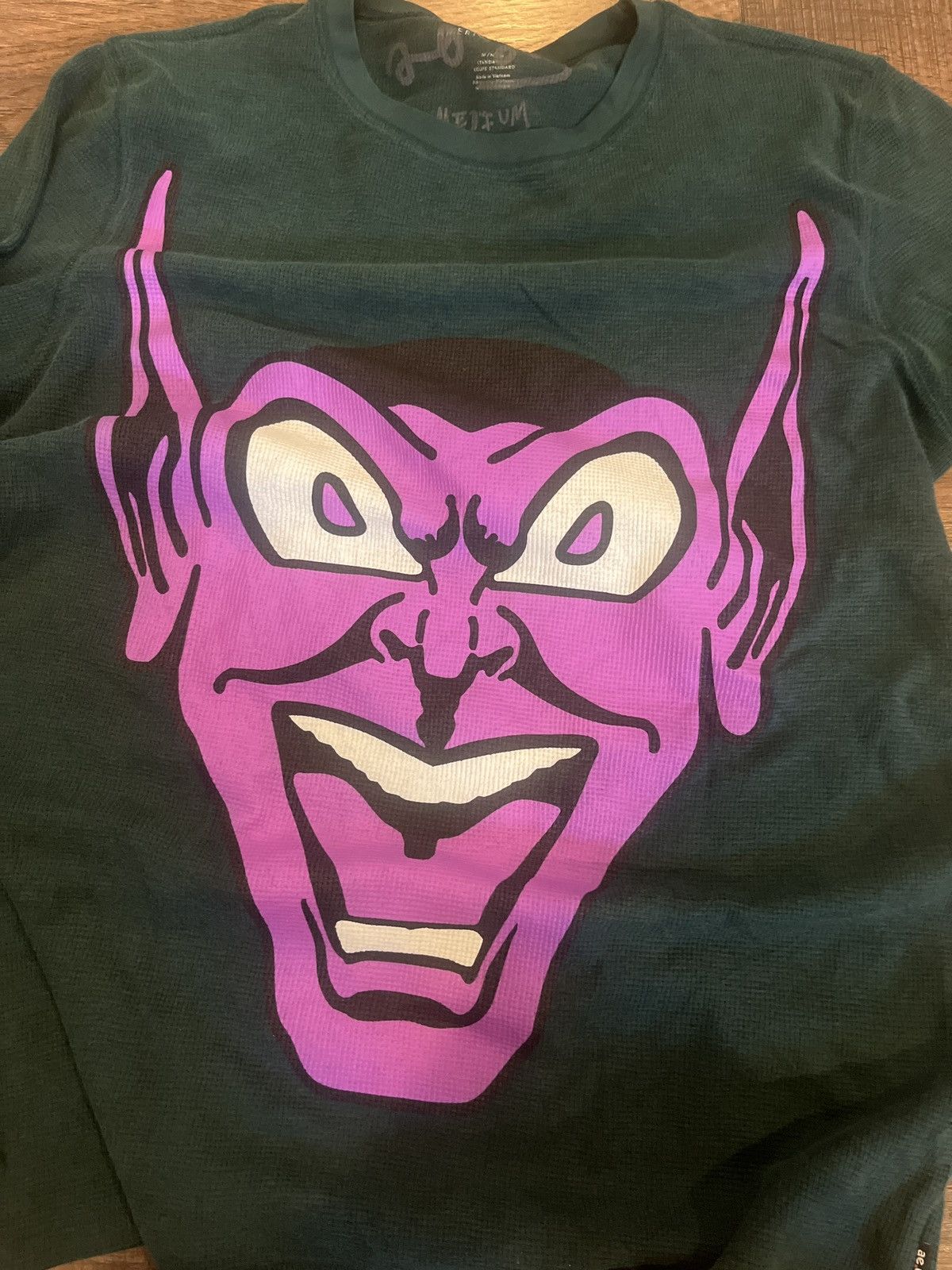 Asspizza Asspizza Green Goblin Long Sleeve Vintage Shirt Size US M / EU 48-50 / 2 - 2 Thumbnail