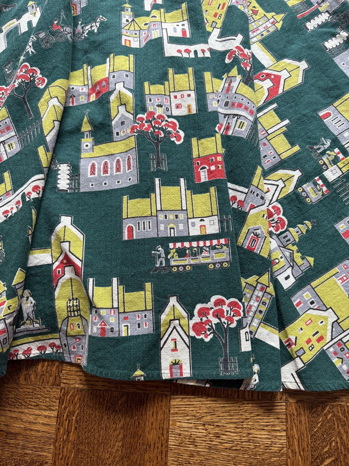 Vintage Vintage Mid Century Patterned City Skirt Size 25" / US 0 / IT 36 - 7 Thumbnail