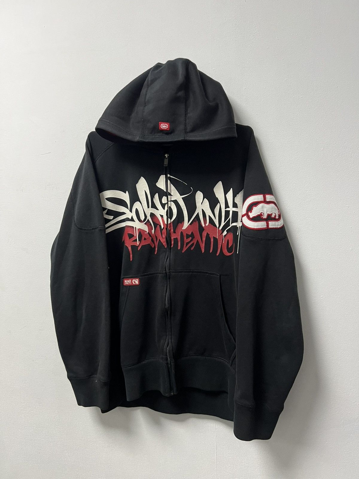 Rare Ecko Unltd Big Logo Y2K zip hoodie