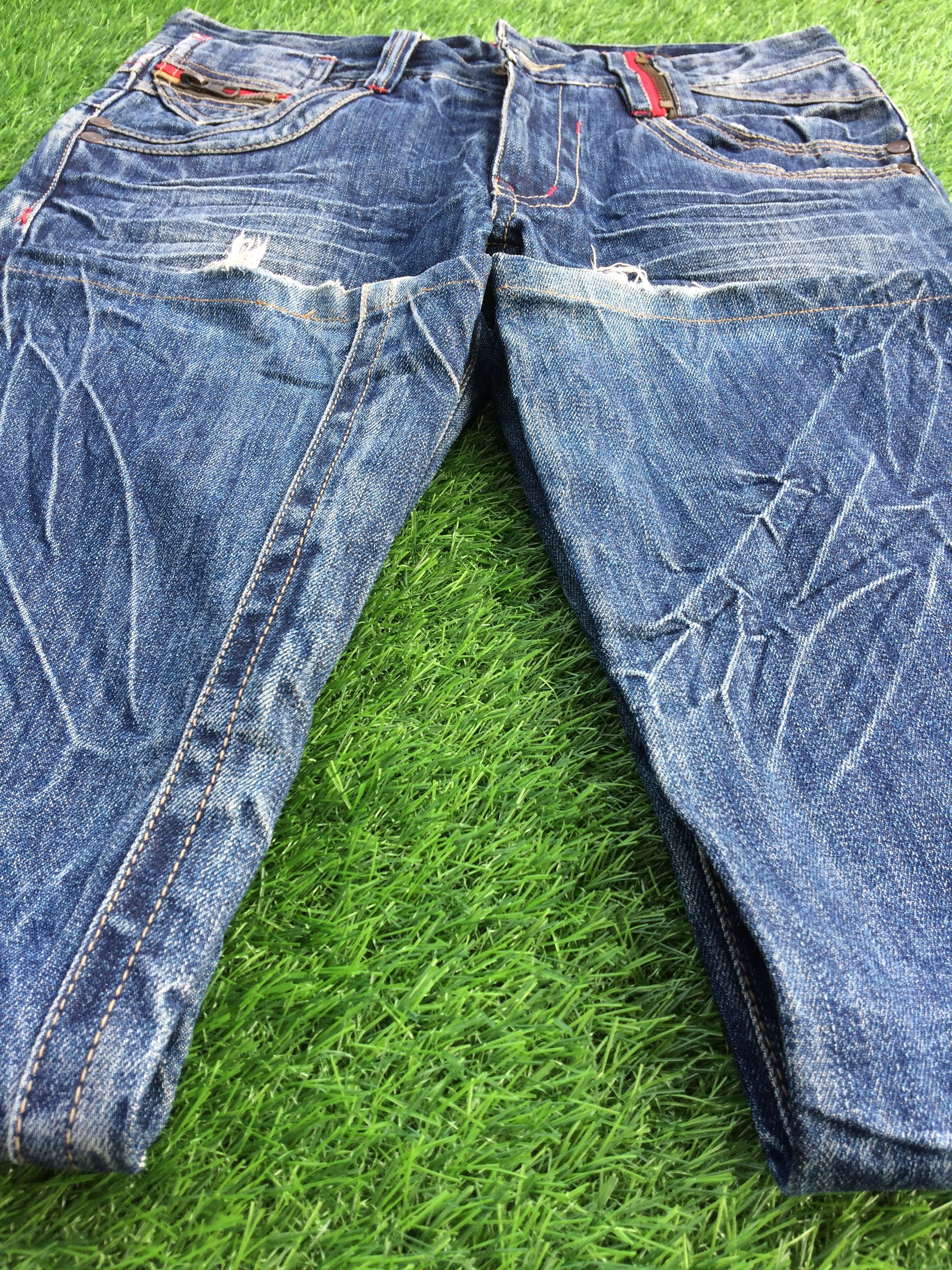 Japanese Brand Harajuku Double Pocket Bootcut Jeans #D-843 Size US 32 / EU 48 - 9 Thumbnail