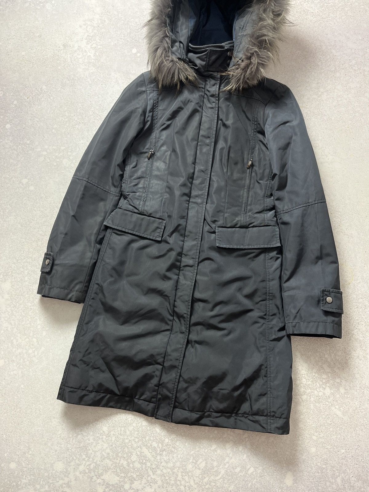 Herno DDP Herno Luxury Long Down Parka Coat Fur Trim Hood Size XS / US 0-2 / IT 36-38 - 2 Thumbnail
